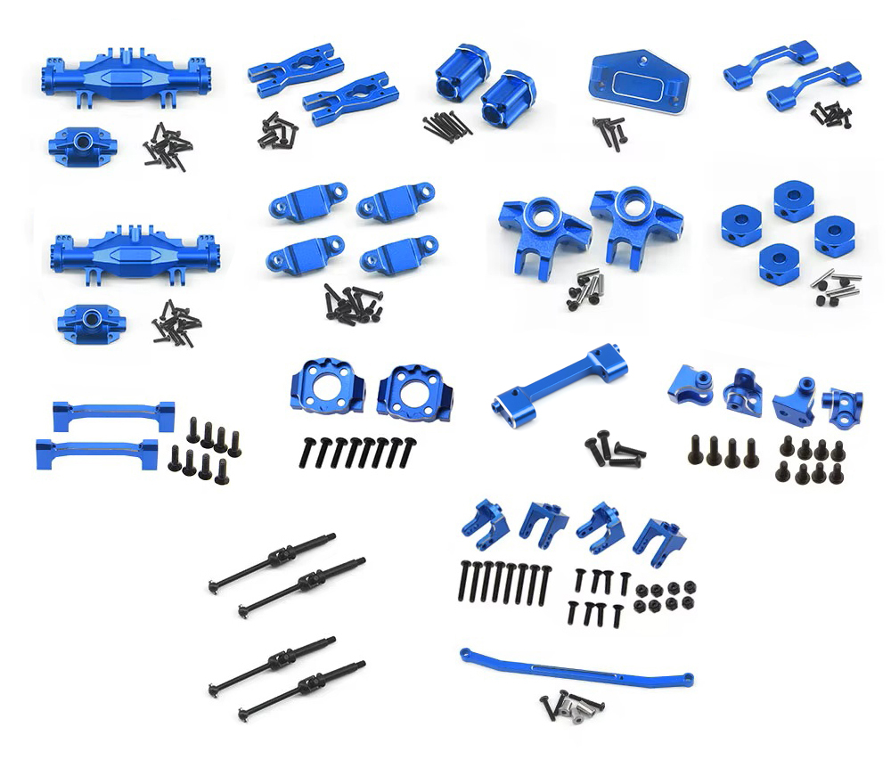 C34097BLUE Complete Alloy Machined Conversion Kit Upgrade for Losi 1/18 Mini LMT LOS01026 - Image 1