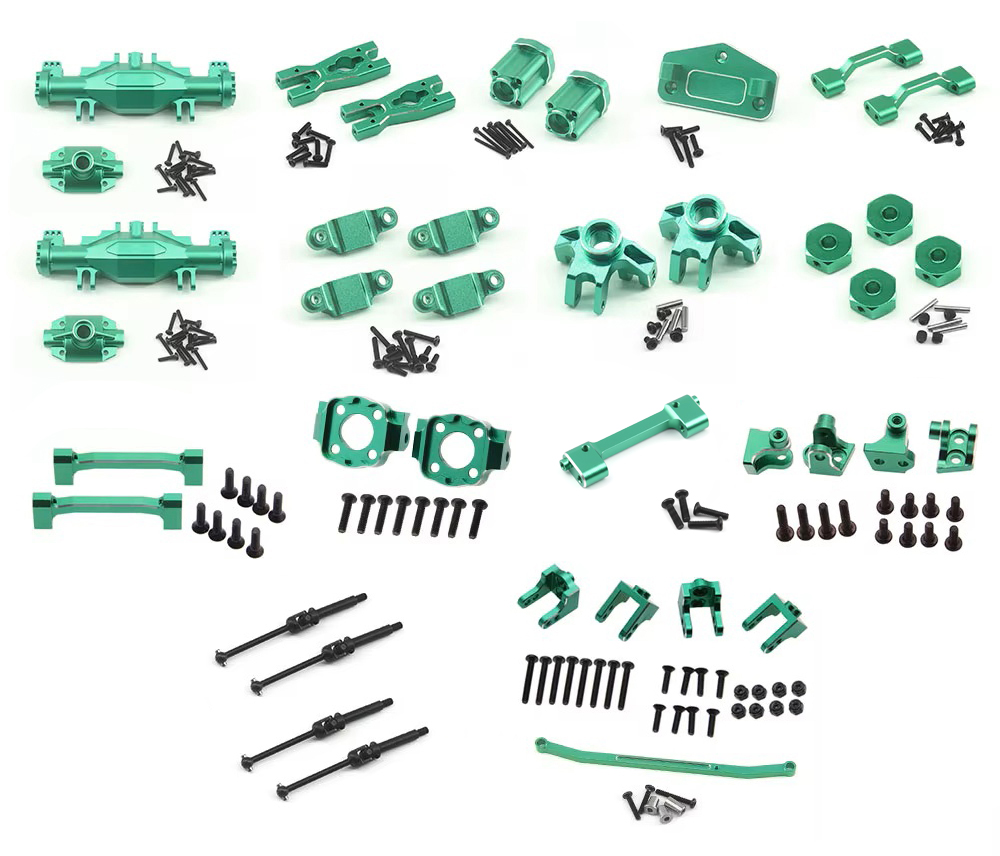 C34097GREEN Complete Alloy Machined Conversion Kit Upgrade for Losi 1/18 Mini LMT LOS01026 - Image 1