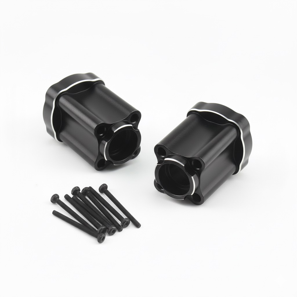C34100BLACK Alloy Machined Rear Hub Axle Mounts Upgrade for Losi 1/18 Mini LMT LOS214043 - Image 1