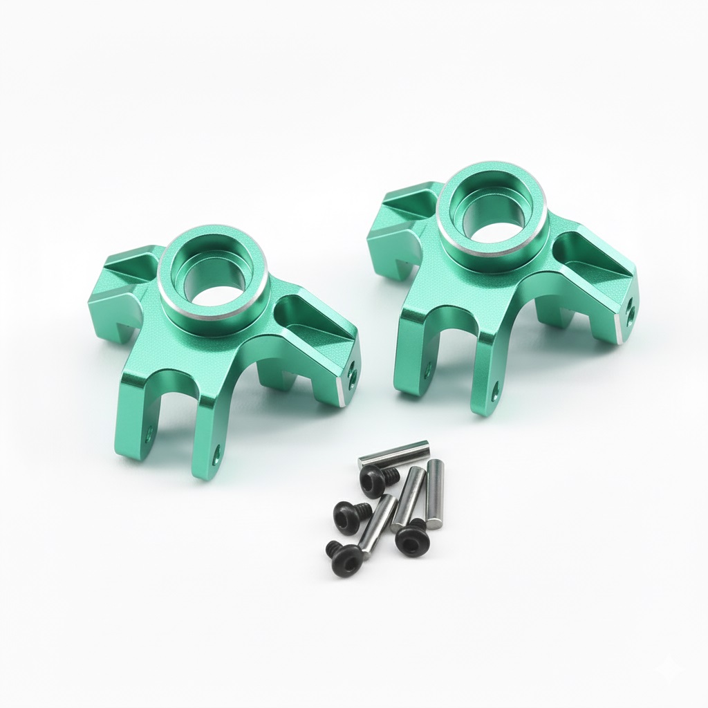 C34101GREEN Alloy Machined Front Steering Blocks Upgrade for Losi 1/18 Mini LMT LOS214041 - Image 1