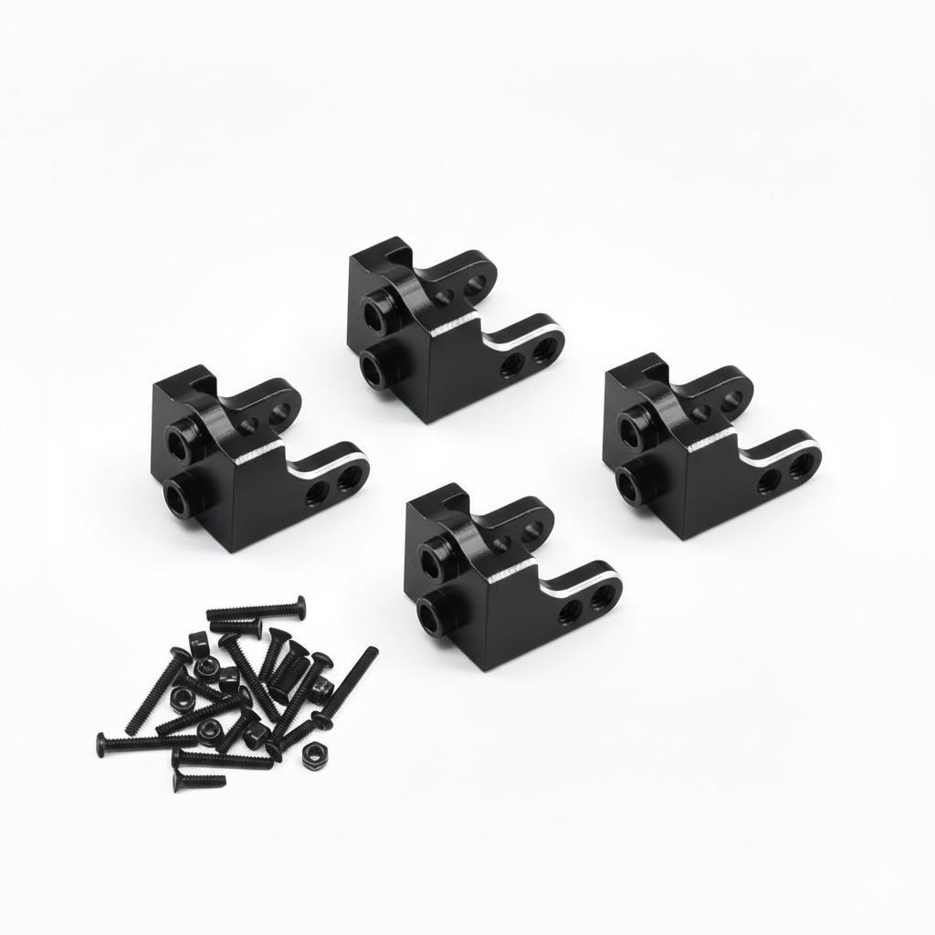 C34106BLACK Alloy Machined Upper Shock Mounts Upgrade for Losi 1/18 Mini LMT LOS211044 - Image 1