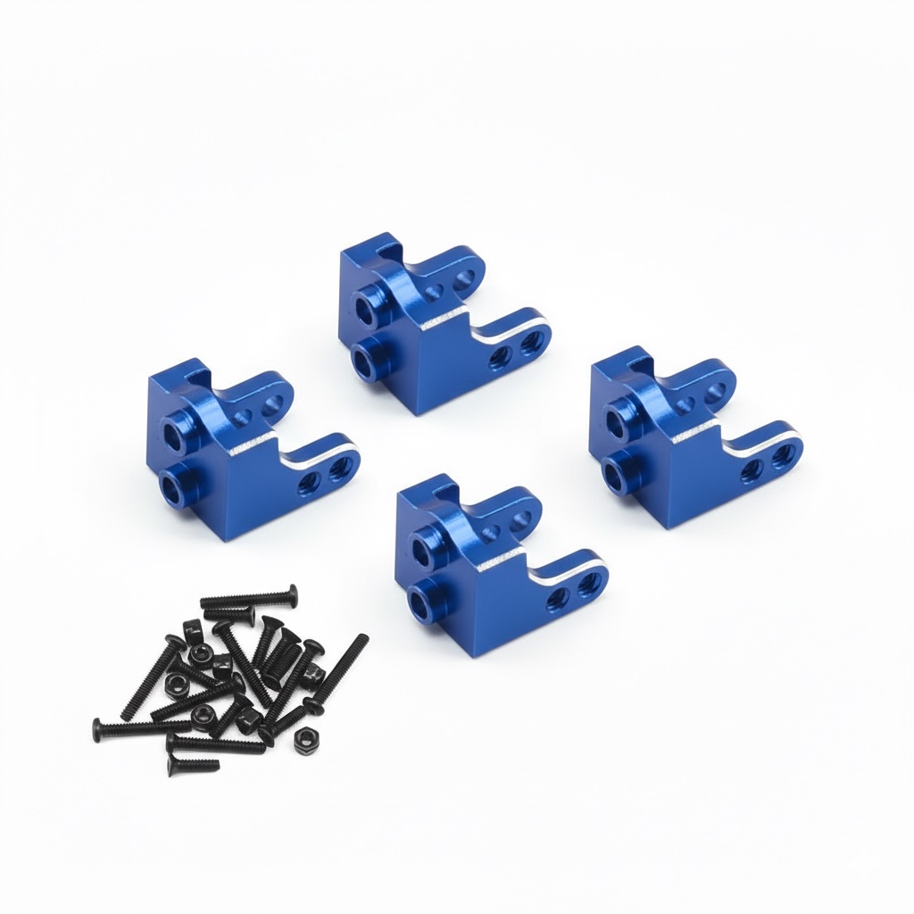 C34106BLUE Alloy Machined Upper Shock Mounts Upgrade for Losi 1/18 Mini LMT LOS211044 - Image 1
