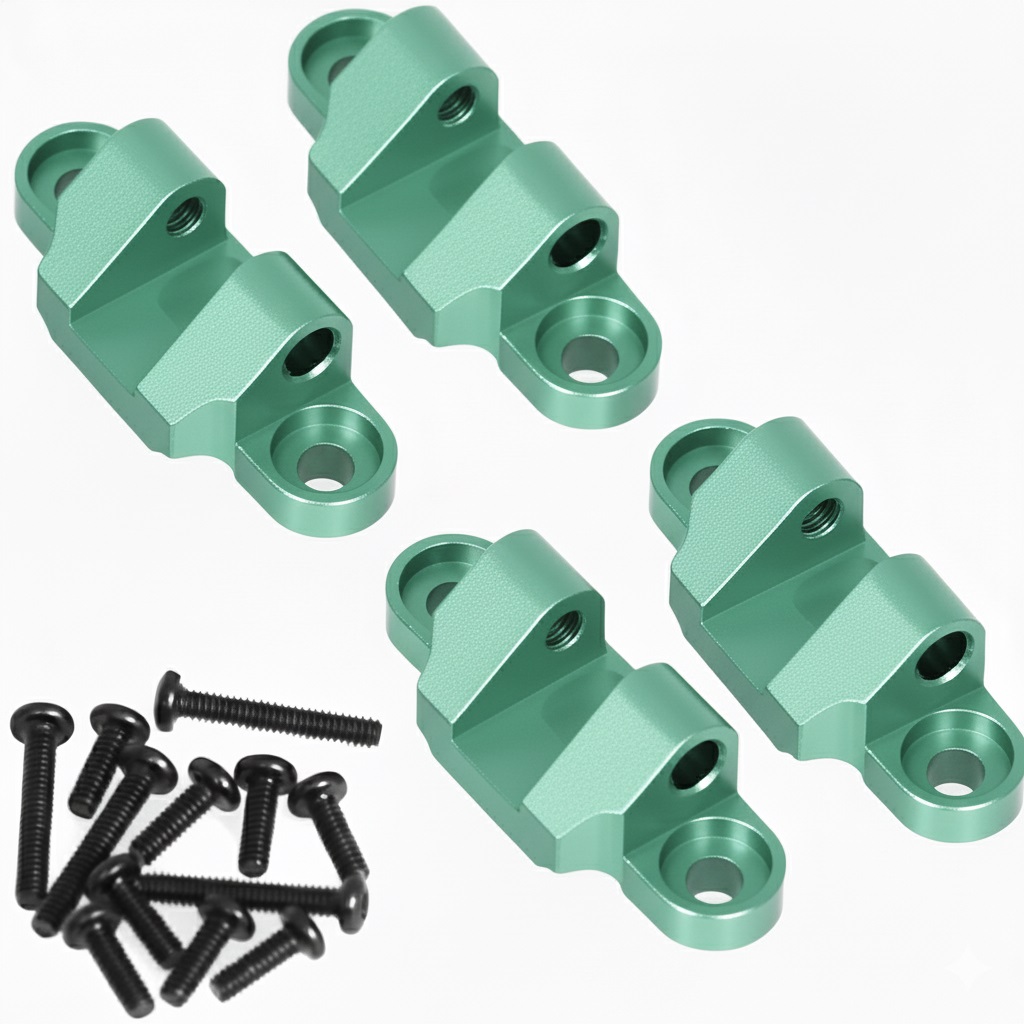 C34107GREEN Alloy Machined Lower Shock Mounts Upgrade for Losi 1/18 Mini LMT LOS211044 - Image 1