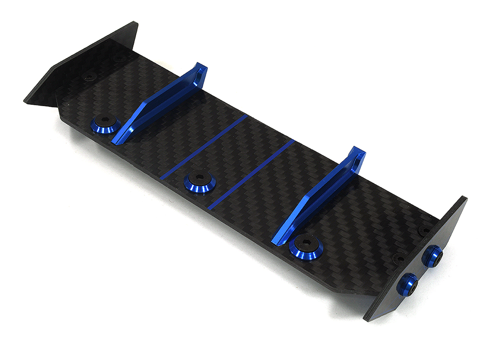 Carbon Fiber Rear Aero Wing Kit for Traxxas 1/10 Rustler 2WD 3721 - Image 2