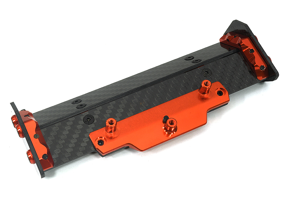 Carbon Fiber Rear Aero Wing Kit for Traxxas 1/10 Rustler 4X4 6721 - Image 2