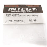 Assorted Sizes Telfon Washers Set, 10 Pieces - Durable White Shims