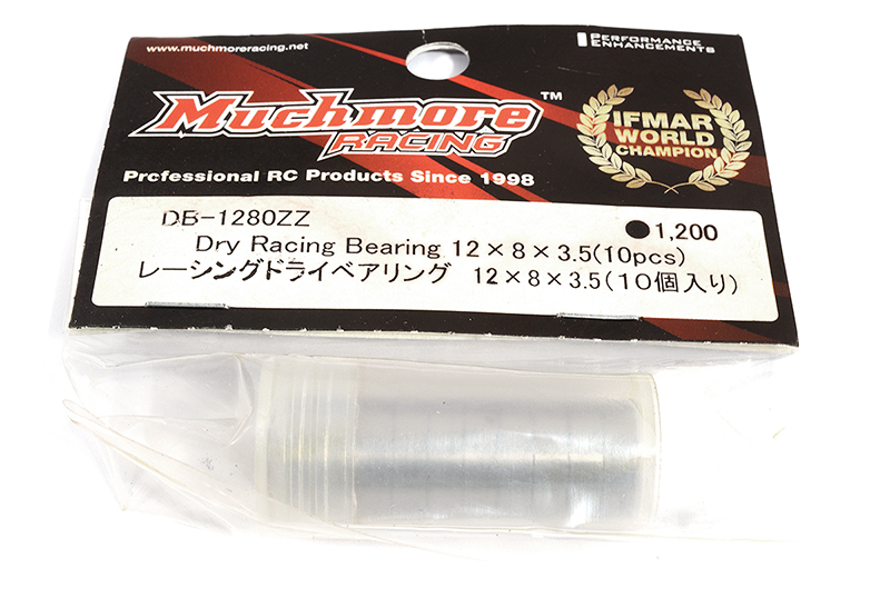 MMR-DB-1280ZZ Muchmore Racing Dry Racing Bearing 12x8x3.5 (10pcs) - Image 1