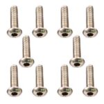Stainless Steel Round Head Screws 3x12mm (10pcs) for RC Cars