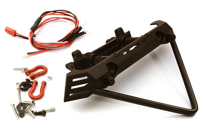 OBM018 Realistic Front Metal Bumper w/ 40mm Mount for Axial SCX10 II - Image 1