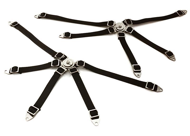 OBM038BLACK Realistic Seatbelt 5 Point Racing Harness for Axial 1/10 Wraith 2.2, RR10 Bomber - Image 1
