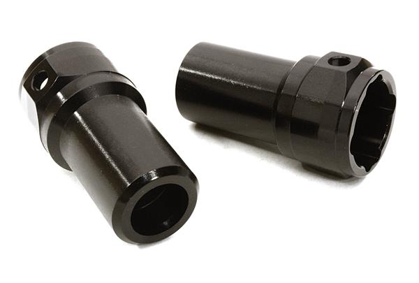 OBM1207BLACK CNC Machined Straight Axle Rear Lock-Out for Axial 1/10 SCX-10 Crawler - Image 1