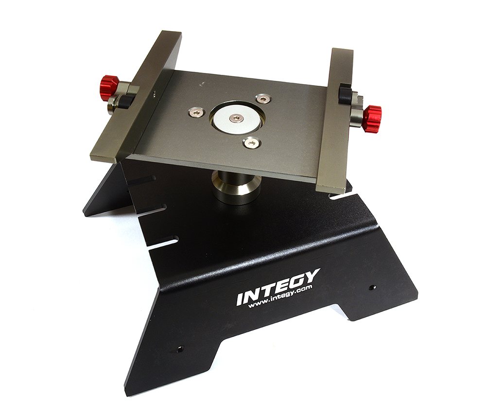 OBM1299BLACK V2 Alloy Car Stand Workstation for Axial 1/10 SCX-10, RR10 Bomber & Wraith - Image 1