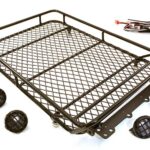 Realistic 1/10 Scale Alloy Luggage Tray 225x145x40mm with 4 LED Spot Light Set