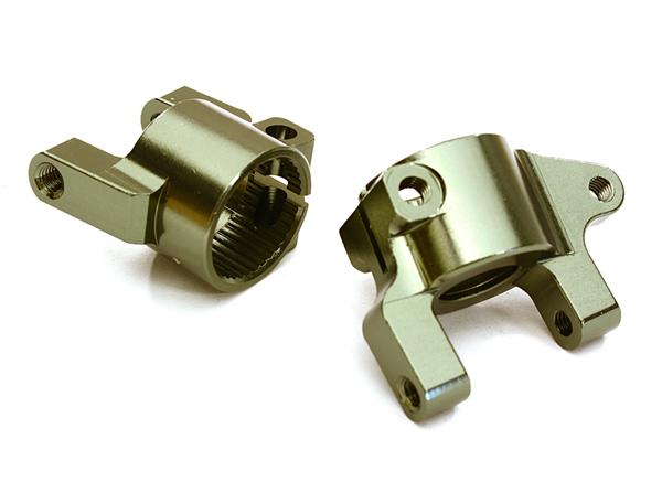 OBM1361GUN CNC Alloy Machined Front Caster Blocks for Axial 1/10 SCX10 II (#90046-47) - Image 1