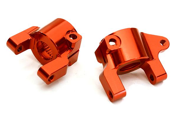 OBM1361RED CNC Alloy Machined Front Caster Blocks for Axial 1/10 SCX10 II (#90046-47) - Image 1