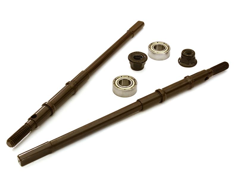 OBM1364 Rear Steel Drive Shafts Set w/ Outer Bearings for Axial 1/10 SCX10 II - Image 1