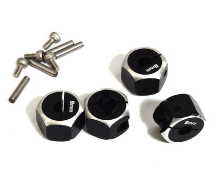12mm Hex Wheel (4) Hub 9mm Thick for 1/10 Axial, Tamiya, Drift & TC