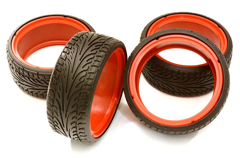 OBM1460RED Replacement Drift Tire Set (4) for C24791 thru C24798 Type Alloy Wheel - Image 1