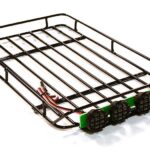 Realistic 1/10 Scale Luggage Tray 240x145x32mm with Roof Top LED Light Bar