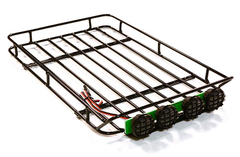 OBM1468 Realistic 1/10 Scale Luggage Tray 240x145x32mm with Roof Top LED Light Bar - Image 1