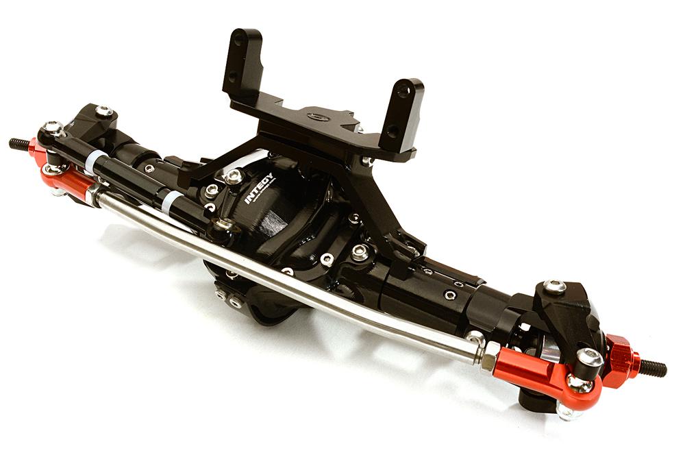 OBM1632BLACK Complete 4-Link Front Axle w/ Internals for Axial SCX-10 & Custom 1.9 Crawlers - Image 1