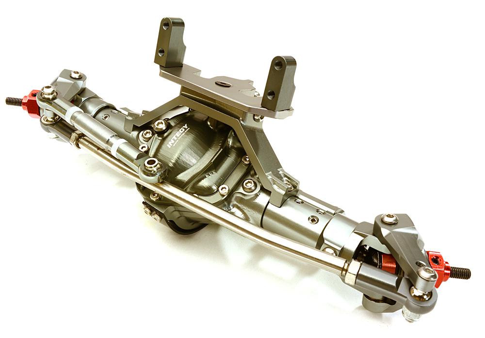 OBM1632GUN Complete 4-Link Front Axle w/ Internals for Axial SCX-10 & Custom 1.9 Crawlers - Image 1