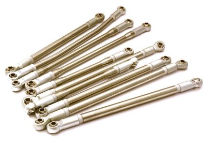 Complete Stainless Steel 10-Piece Linkage Set for Custom 1.9 & 2.2 Rock Crawlers