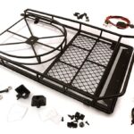 Realistic 1/10 Scale Alloy Luggage Tray 250x150x45mm with 4 LED Spot Light Set