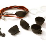 Realistic Spot Light (4) w/ LED, Plastic Housing for 1/10 & 1/8 Scale RC Cars