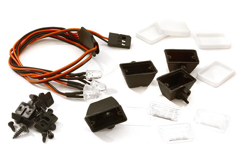 OBM1700 Realistic Spot Light (4) w/ LED, Plastic Housing for 1/10 & 1/8 Scale - Image 1