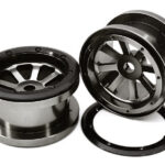 CNC Machined 8 Spoke Beadlock 2.2 Wheels (2) for Axial Ridgecrest & Wraith 2.2