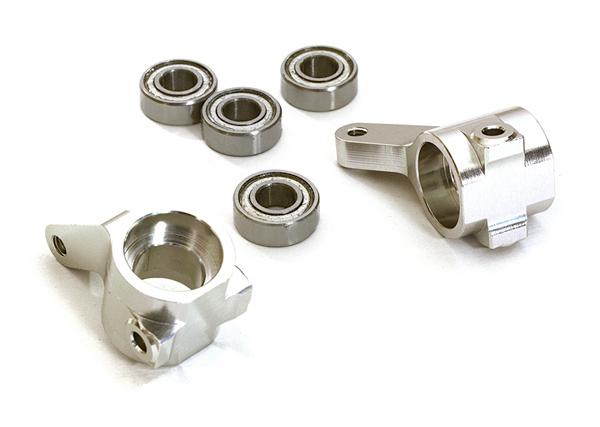 OBM3636SILVER Machined Front Knuckles for Traxxas Bandit, Rustler2WD, Stampede2WD, Slash 3736 - Image 1
