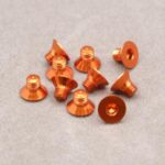 3 x 4mm Machine Type 7075-T6 Countersunk Hex Screw (Orange 10 Pcs)