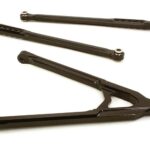 CNC Machined Aluminum Front Lower Chassis Linkages+Upper Y-Arm for Axial SCX-10