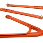 CNC Machined Aluminum Front Lower Chassis Linkages+Upper Y-Arm for Axial SCX-10