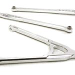 CNC Machined Aluminum Front Lower Chassis Linkages+Upper Y-Arm for Axial SCX-10