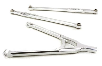 CNC Machined Aluminum Front Lower Chassis Linkages+Upper Y-Arm for Axial SCX-10