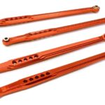 CNC Machined 130+122mm Aluminum Lower Chassis Linkages Set (4) for Axial SCX-10