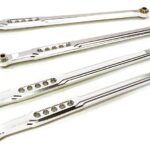 CNC Machined 130+122mm Aluminum Lower Chassis Linkages Set (4) for Axial SCX-10