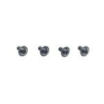 Square R/C M3 x 6mm Aluminum Button Head Hex Screws (Flanged) Black (4 pcs)