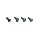 Square R/C M3 x 10mm Aluminum Button Head Hex Screws (Flanged) Black (4 pcs)