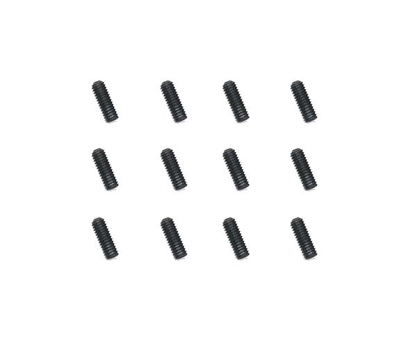 SQ-HSB-308 Square R/C M3 x 8mm Stainless Steel Set Screws, Black-Coated (12pcs) - Image 1