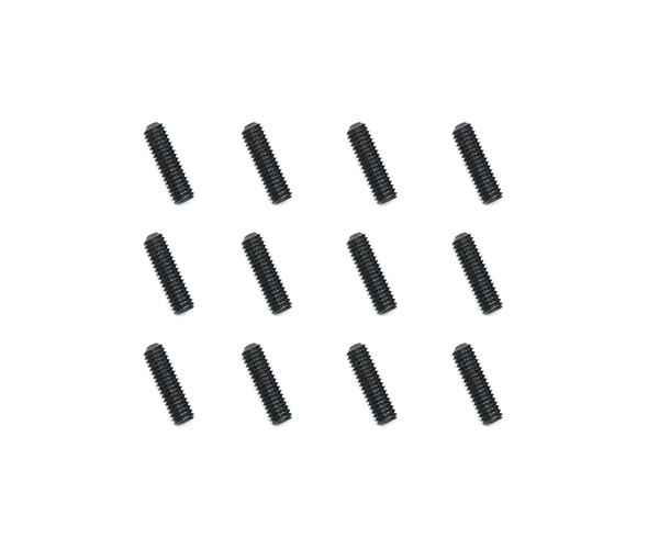 SQ-HSB-310 Square R/C M3 x 10mm Stainless Steel Set Screws, Black-Coated (12pcs) - Image 1