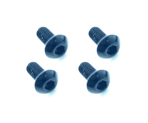 SQ-NAR-306BK Square R/C M3 x 6mm Aluminum Button Head Hex Screws (Black) 4 pcs. - Image 1