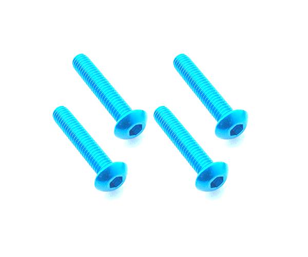 SQ-NAR-315TB Square R/C M3 x 15mm Aluminum Button Head Hex Screws (Light Blue) 4 pcs. - Image 1