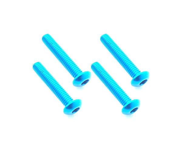 SQ-NAR-316TB Square R/C M3 x 16mm Aluminum Button Head Hex Screws (Light Blue) 4 pcs. - Image 1