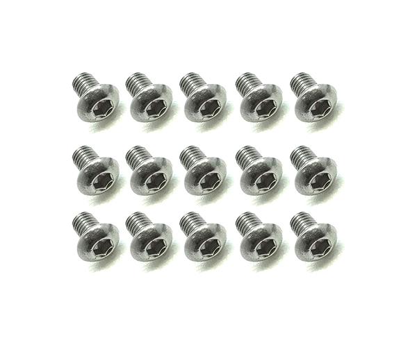 SQ-NSR-305 Square R/C M3 x 5mm Stainless Steel Button Head Hex Screws (15 pcs.) - Image 1