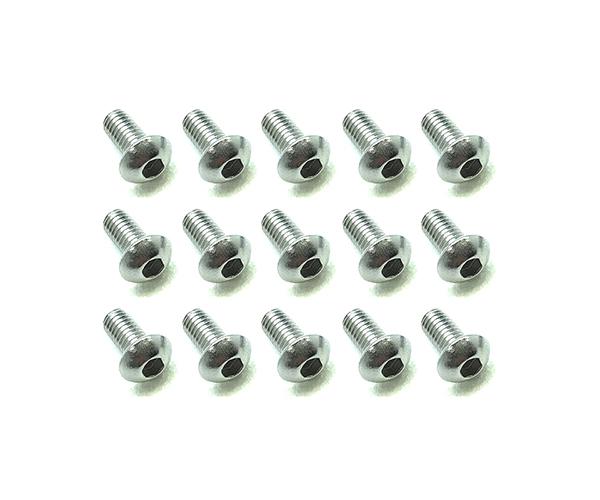 SQ-NSR-306 Square R/C M3 x 6mm Stainless Steel Button Head Hex Screws (15 pcs.) - Image 1