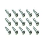 Square R/C M3 x 8mm Stainless Steel Button Head Hex Screws (15 pcs.)