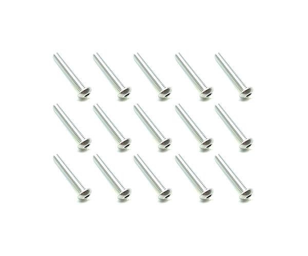SQ-NSR-318 Square R/C M3 x 18mm Stainless Steel Button Head Hex Screws (15 pcs.) - Image 1